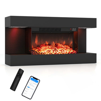 DREAMADE 3-Sided Electric Fireplace | 750/1500W Wall Mounted Heater with WiFi Remote & APP Control