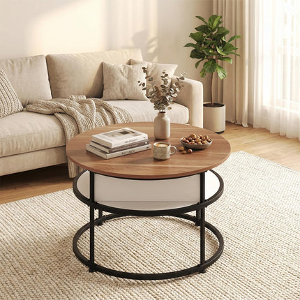 Dreamade 31.5" Round Lift Top Coffee Table with Storage and Hidden Compartment