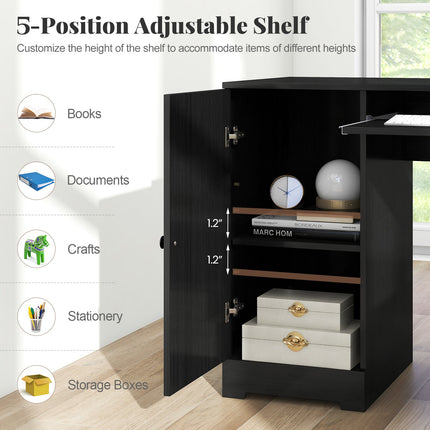 Dreamade 66" L-Shaped Desk with Storage Drawers & Charging Station