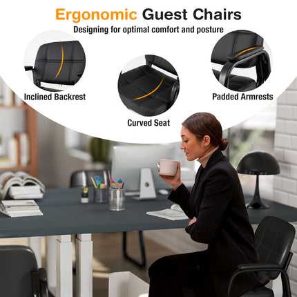 Dreamade Set of 2/4/6/8/10/12 Guest Chair, Ergonomic Reception Chair