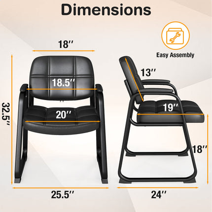 Dreamade Set of 2/4/6/8/10/12 Guest Chair, Ergonomic Reception Chair