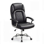 Dreamade Ergonomic Leather Office Chair – Adjustable Swivel Executive Desk Chair with Armrests & Rocking Backrest