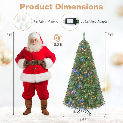 Dreamade 8FT/7FT Artificial Christmas Tree | Holiday Decoration Tree Indoor Outdoor