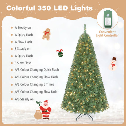 Dreamade 8FT/7FT Artificial Christmas Tree | Holiday Decoration Tree Indoor Outdoor