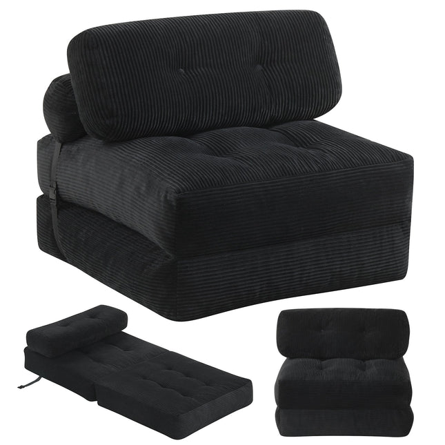 Folding Sofa Bed, Convertible Sleeper Chair with Pillow