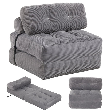 Folding Sofa Bed, Convertible Sleeper Chair with Pillow