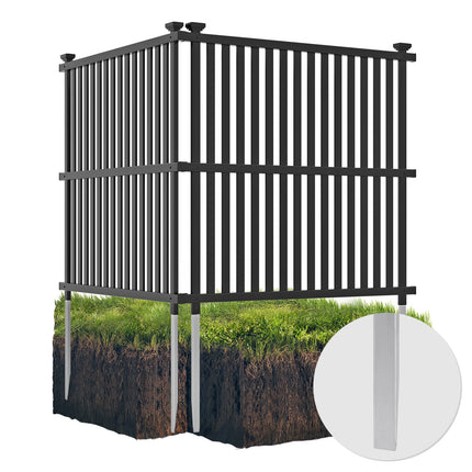 Dreamade Air Conditioner Fence 2/4 Panels - 45''W x 45''H Outdoor Fence Privacy Screen with Metal Stakes