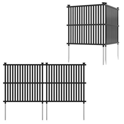 Dreamade Air Conditioner Fence 2/4 Panels - 45''W x 45''H Outdoor Fence Privacy Screen with Metal Stakes