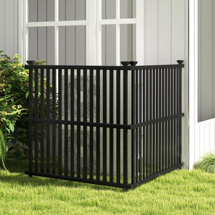 Dreamade Air Conditioner Fence 2/4 Panels - 45''W x 45''H Outdoor Fence Privacy Screen with Metal Stakes