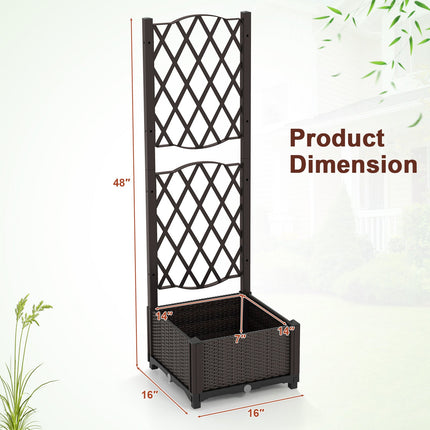 Dreamade Raised Garden Bed with Trellis