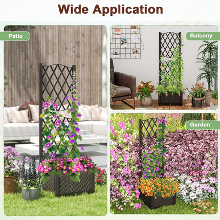 Dreamade Raised Garden Bed with Trellis