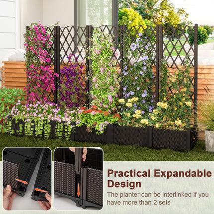 Dreamade Raised Garden Bed with Trellis