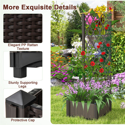 Dreamade Raised Garden Bed with Trellis