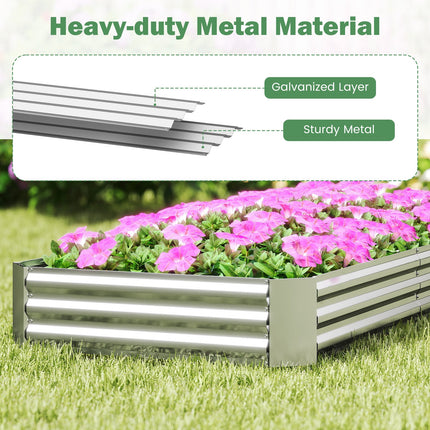 Dreamade Galvanized Raised Garden Bed