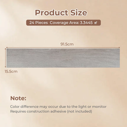Dreamade 24/48-Pack Vinyl Flooring Planks 36" x 6", 36/72 Sq.Ft