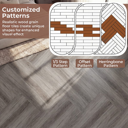 Dreamade 24/48-Pack Vinyl Flooring Planks 36" x 6", 36/72 Sq.Ft