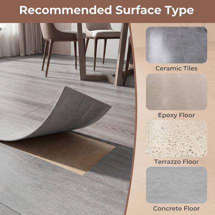 Dreamade 24/48-Pack Vinyl Flooring Planks 36" x 6", 36/72 Sq.Ft