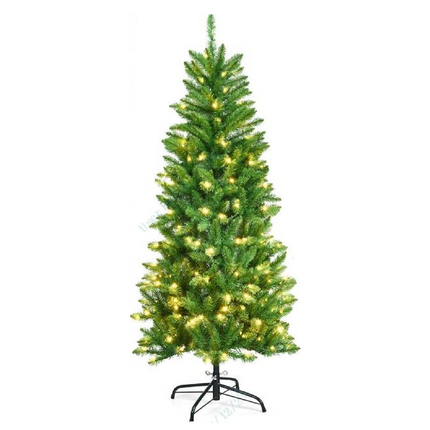 DREAMADE 7 ft Pre-lit Pencil Christmas Tree, Skinny Artificial Fir