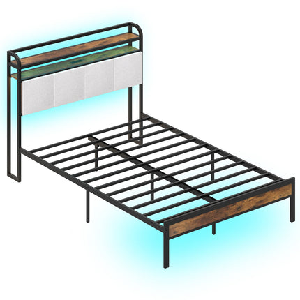 Dreamade King/Queen/Full/Twin Size Bed Frame with Storage Headboard