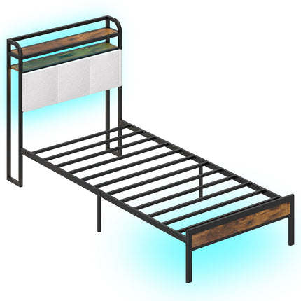 Dreamade King/Queen/Full/Twin Size Bed Frame with Storage Headboard