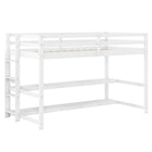 Dreamade Twin Low Loft Bed with Storage Shelves