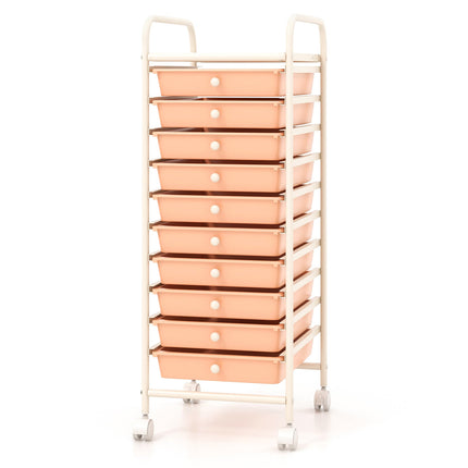 Dreamade Rolling Storage Cart on Wheels with 10 Drawers