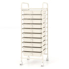 Dreamade Rolling Storage Cart on Wheels with 10 Drawers