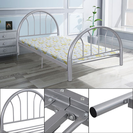 Dreamade 83" x 42" x 35" Metal Bed Platform Frame Twin Size Bedroom Home Furniture