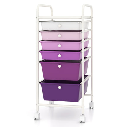Dreamade 6 Storage Drawer Cart Rolling Organizer Cart for Tools
