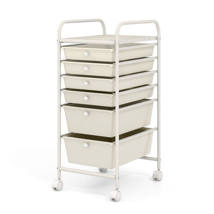 Dreamade 6 Storage Drawer Cart Rolling Organizer Cart for Tools