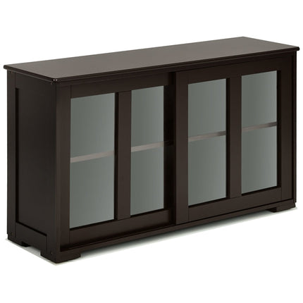 Dreamade Buffet Sideboard, Wood Credenza with Sliding Doors
