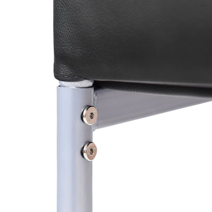 Dreamade Set of 4 PU Leather Dining Side Chairs with Padded Seat Foot Cap