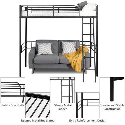 Dreamade Heavy Duty Twin Loft Bed with Ladder
