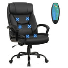 Dreamade Executive Office Chair, Big and Tall Massage Chair w/ 6 Vibrating Points (Black)