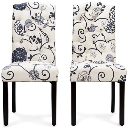 Dreamade Parsons Chairs, Uphostered Kitchen Dining Chairs w/Wood Legs