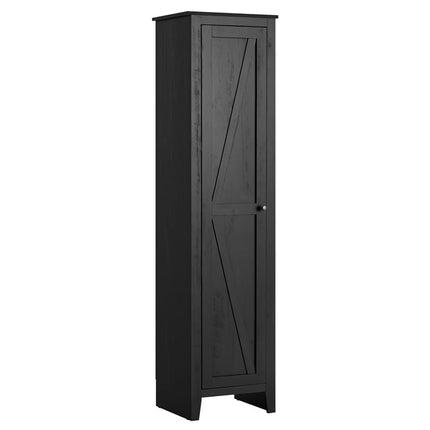 Dreamade Tall Storage Cabinet Freestanding Floor Storage Tower with Four Shelves and Single Door