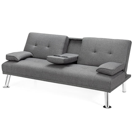 Dreamade Modern Upholstered Accent Sofa, Fabric Futon Sofa Bed