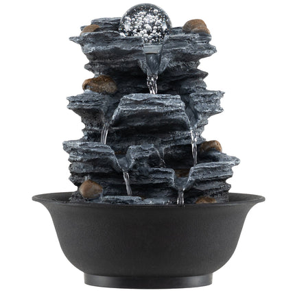 Dreamade Tabletop Water Fountain with LED Lights