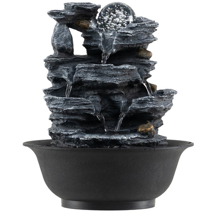 Dreamade Tabletop Water Fountain with LED Lights