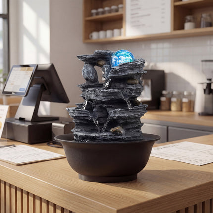 Dreamade Tabletop Water Fountain with LED Lights