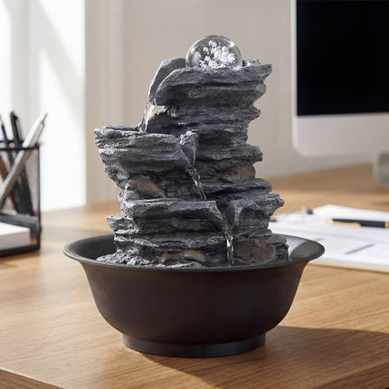Dreamade Tabletop Water Fountain with LED Lights
