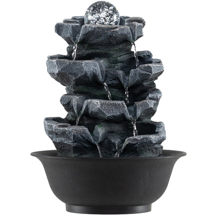 Dreamade Tabletop Water Fountain with LED Lights