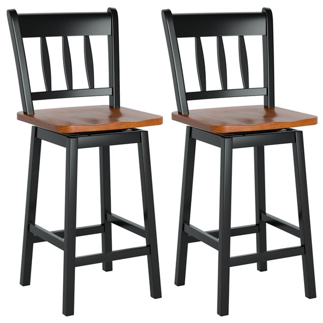 30.5 Inch Rubber Wood Bar Chairs - Dreamade