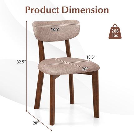 Dreamade Wooded Dining Chairs Set of 2/4 for Living Room Restaurant