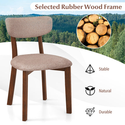 Dreamade Wooded Dining Chairs Set of 2/4 for Living Room Restaurant