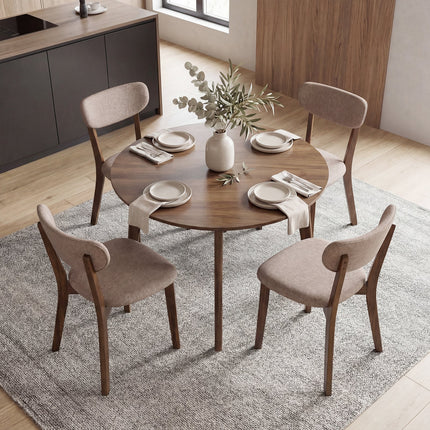 Dreamade Wooded Dining Chairs Set of 2/4 for Living Room Restaurant