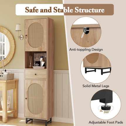 Dreamade 67" Tall Bathroom Cabinet