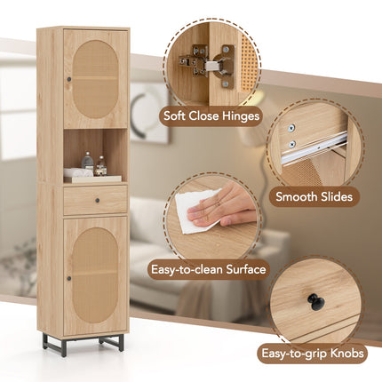 Dreamade 67" Tall Bathroom Cabinet
