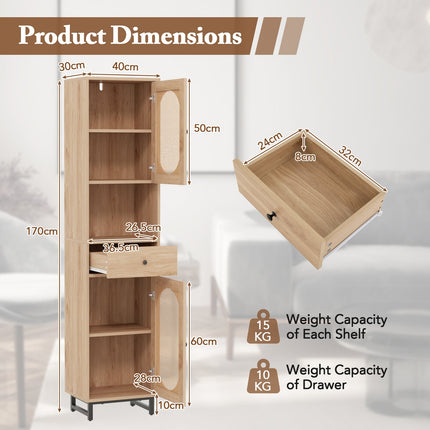 Dreamade 67" Tall Bathroom Cabinet