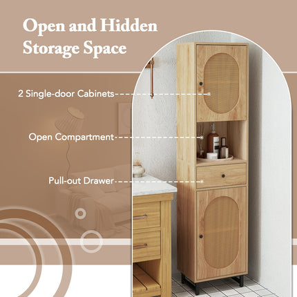 Dreamade 67" Tall Bathroom Cabinet
